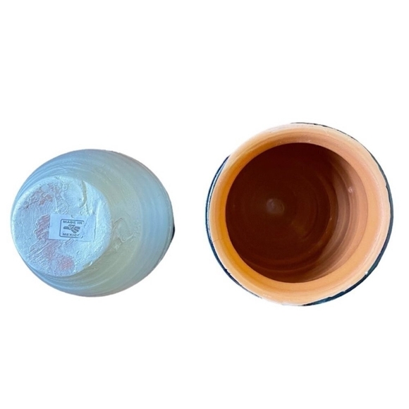 Set of 2 CENOTE TEQUILA Mexico Cantarito Jarrito Clay Pottery Cups Glasses - Picture 4 of 4